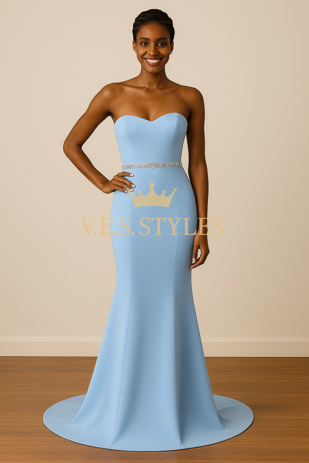 [Color] [style/neckline/silhouette] dress [key feature/accessory/fabric] – V.E.S. Styles
