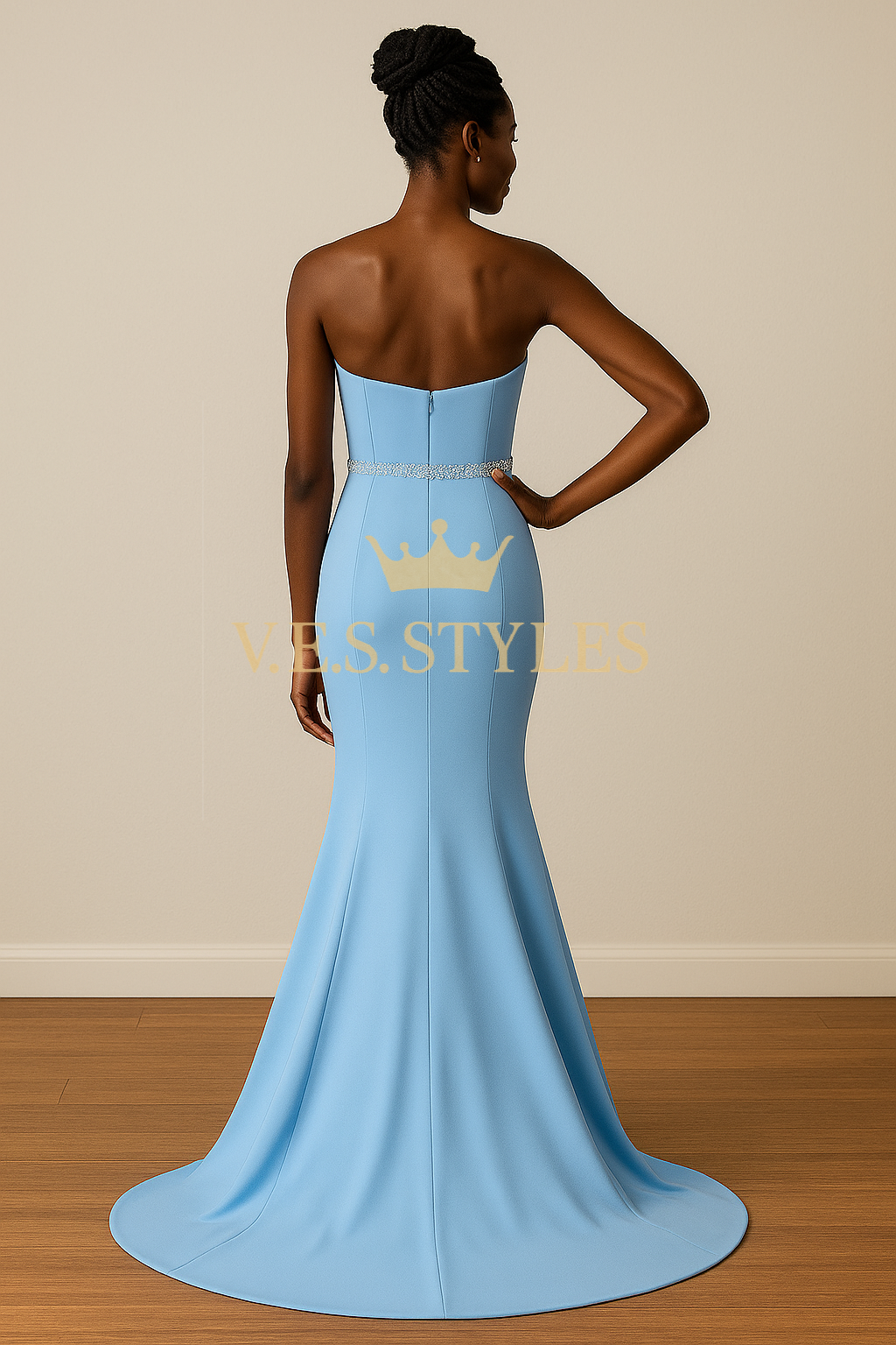 [Color] [style/neckline/silhouette] dress [key feature/accessory/fabric] – V.E.S. Styles