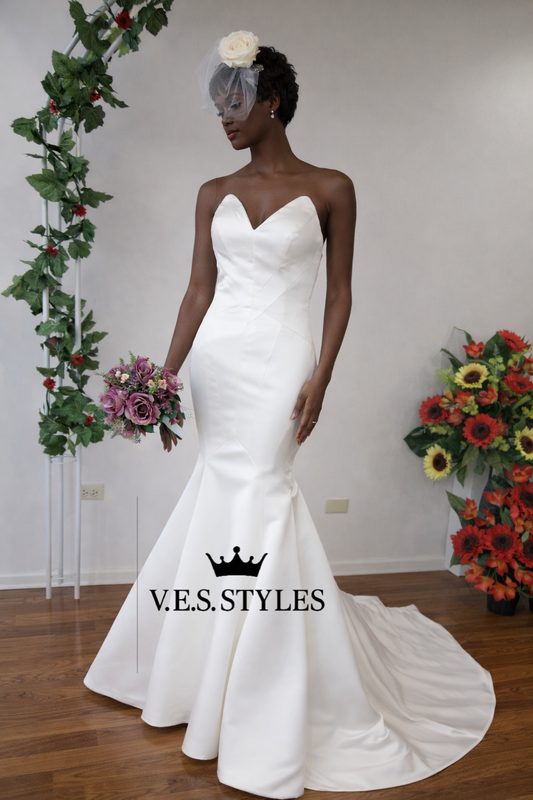 Satin Mermaid Wedding dress